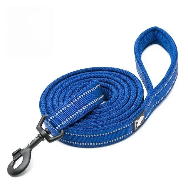 Soft Reflective Nylon Mesh Padded Dog Leash TLL2112 200cm Pet Walking Training Lead for Puppy Dogs Cats 11 Colors