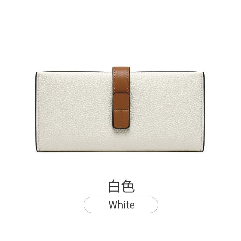 

Женский кошелек 2025 Новый Контрастный цвет Пряжка Женский Длинный Кошелек Многофункциональный Большая Вместимость Клатч