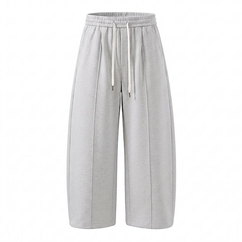 American trendy brand new pure cotton straight casual pants men's autumn and winter straight loose wide-leg trousers wholesale