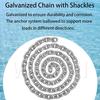 Danforth Anchor Set 6KG Anchor Weight Includes 100ft Fixed Rope/8ft Chain Marine Anchor for Sand, Gravel, and Silt Seabeds