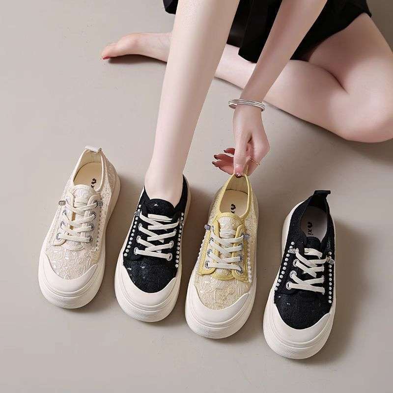 Xiaoxiangfeng Fisherman Shoes Women's 2025 New Summer Mesh Shoes Women's Breathable Mesh Lace Single Shoes Versatile Little White Shoes