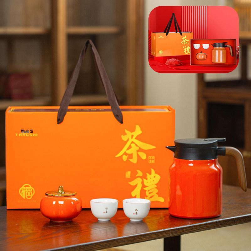 Tangsi Large Capacity Stainless Steel Teapot with Wooden Handle for Tea Stewing and Water Separation