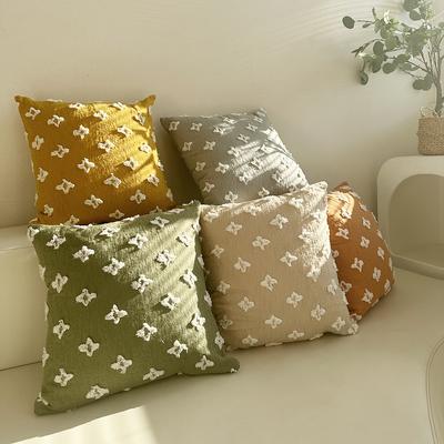 Einfaches Ins Vierblättriges Kleeblatt Jacquard Kissen Morandi Farbe Mehrfarbig Sofa Rückenlehne Musterzimmer Ausstellung Kissenbezug