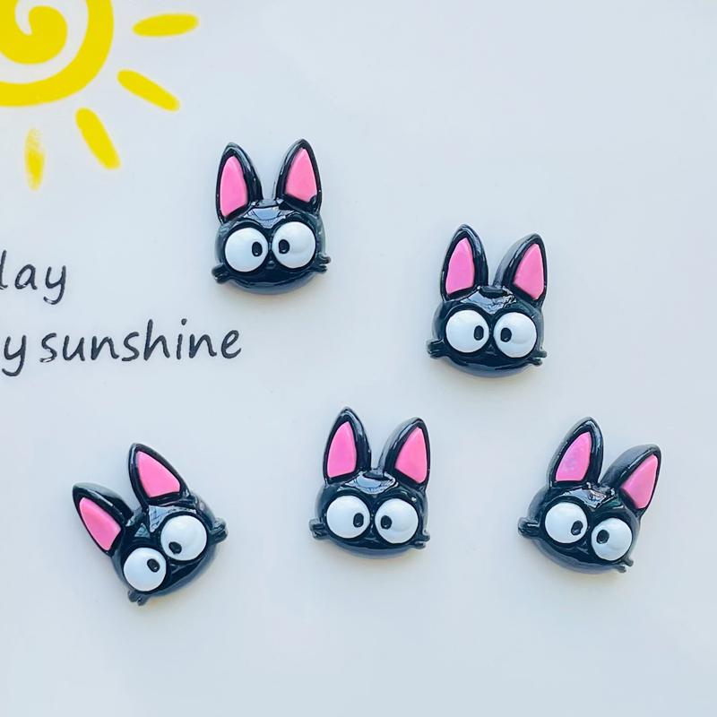 30 Pcs New Lovely Mini Kawaii Cartoon Animal Black Kitten Resin Diy Jewellery Manicure Hairpin Accessories Decorate A61