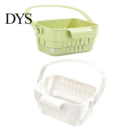 Ventilated Food Storage Rack Kitchen Sink Hanging Drain Basket, with Quick Drying Holes, Foldable Plastic Draining for Pasta Space Saving Residue