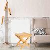 Log Color Folding Stool Square Shape Small Stool Stable Portable Seat  Camping Activity