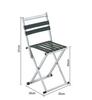Extra Thick Folding Stool with Backrest for Outdoor Camping and Fishing