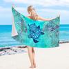 Microfiber Sea Turtle Beach Blanket Absorbent Quick Dry Sandproof Multi Purpose Towel Beach Mat for Swimming Pool Yoga Fitness