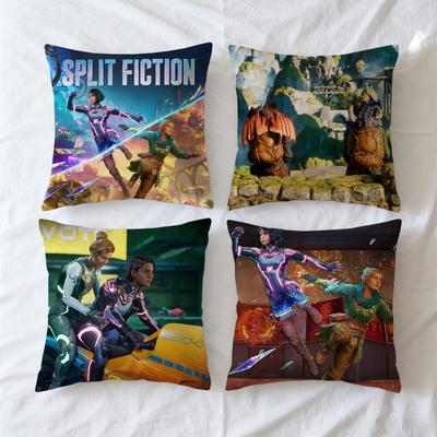 Cushion Cover Square Decorative Throw Pillow Case Game Split Sofa Fiction Bed Car Living Room Birthday Anniversary Gifts