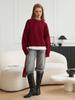 Hirsionsan Basic O Neck Basic Sleeve Sweater Women 2025 Oversized Short Knitted Pullovers Female Casual Thick Warm Soft Tops