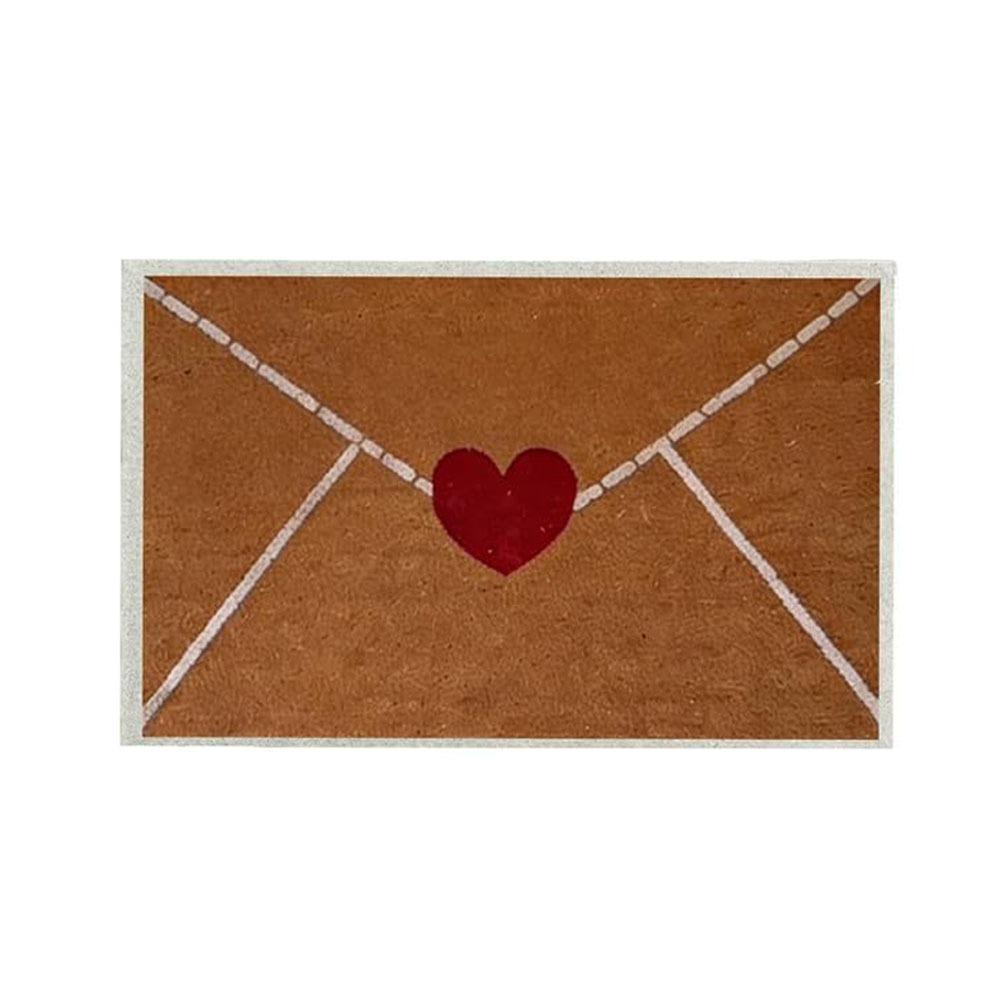 Creative Gift Non-Slip Valentine Rug Wear-Resistant Heart Design Door Mat Envelope Pattern Welcome Floor Mat