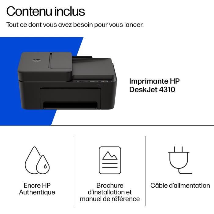 HP DeskJet 4310 Farb-Tintenstrahl-Multifunktionsdrucker - 3 Monate Instant Ink mit HP+ inklusive