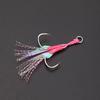 Cast Jig Assist Hook High Carbon Steel Angle Barbed Thread Feather Lure Fishing Tackle Slow Jigging Sea Pesca Fishhook
