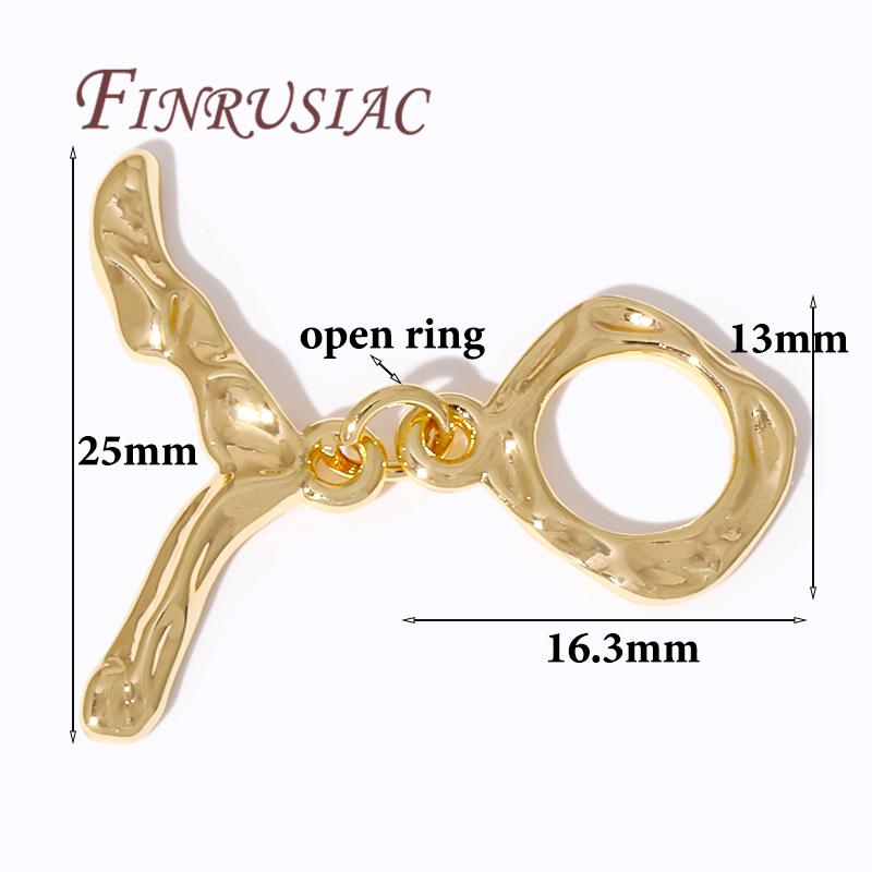 2/4Pcs 18K Gold Plated Toggle Clasps For Jewelry Making Supplies,Brass OT Clasp Connector For Bracelets Findings DIY