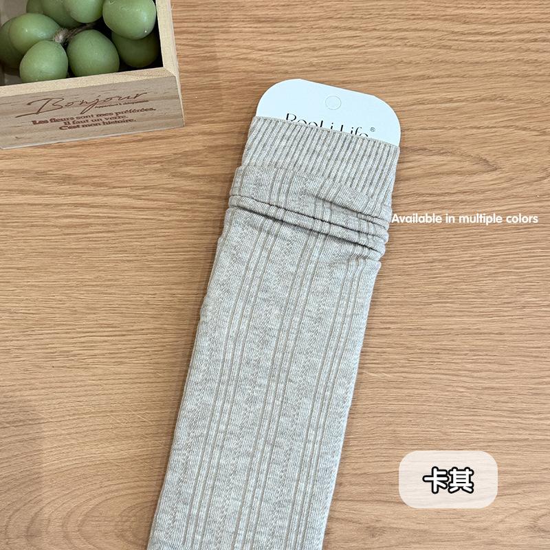 Women's Boneless Pure Cotton Mid-calf Socks, Spring and Autumn Long Socks, Postpartum Socks, Pile Socks