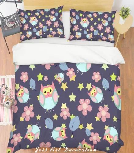 Comforter Owl Bedding Set Decoration Gift Suitable For Children Boys Girls And Adults Warm Soft Comfortable And Breathable
