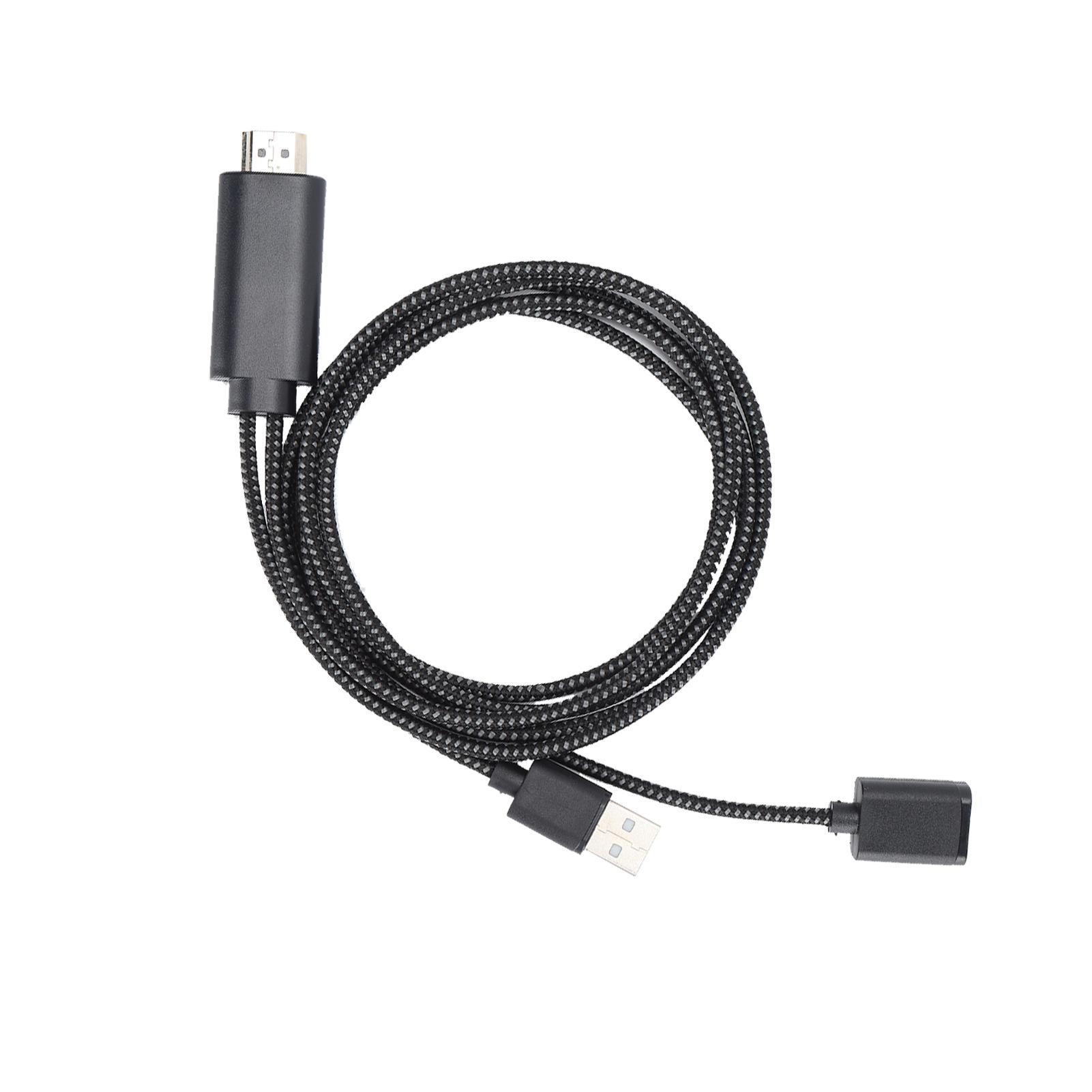 Кабель HD TV USB к кабелю-конвертеру интерфейса HD Multimedia для системы Android IOS Черный