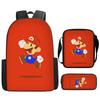Student Schoolbag Three-Piece Set, Animation Cartoon Backpack, Shoulder Bag, Pencil Case.