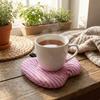 Creative Thickened Heat Resistant Coaster Anti-Scalding Washable Teacup Coaster Decorative Kawaii Drink Cup Mat Coffee Table