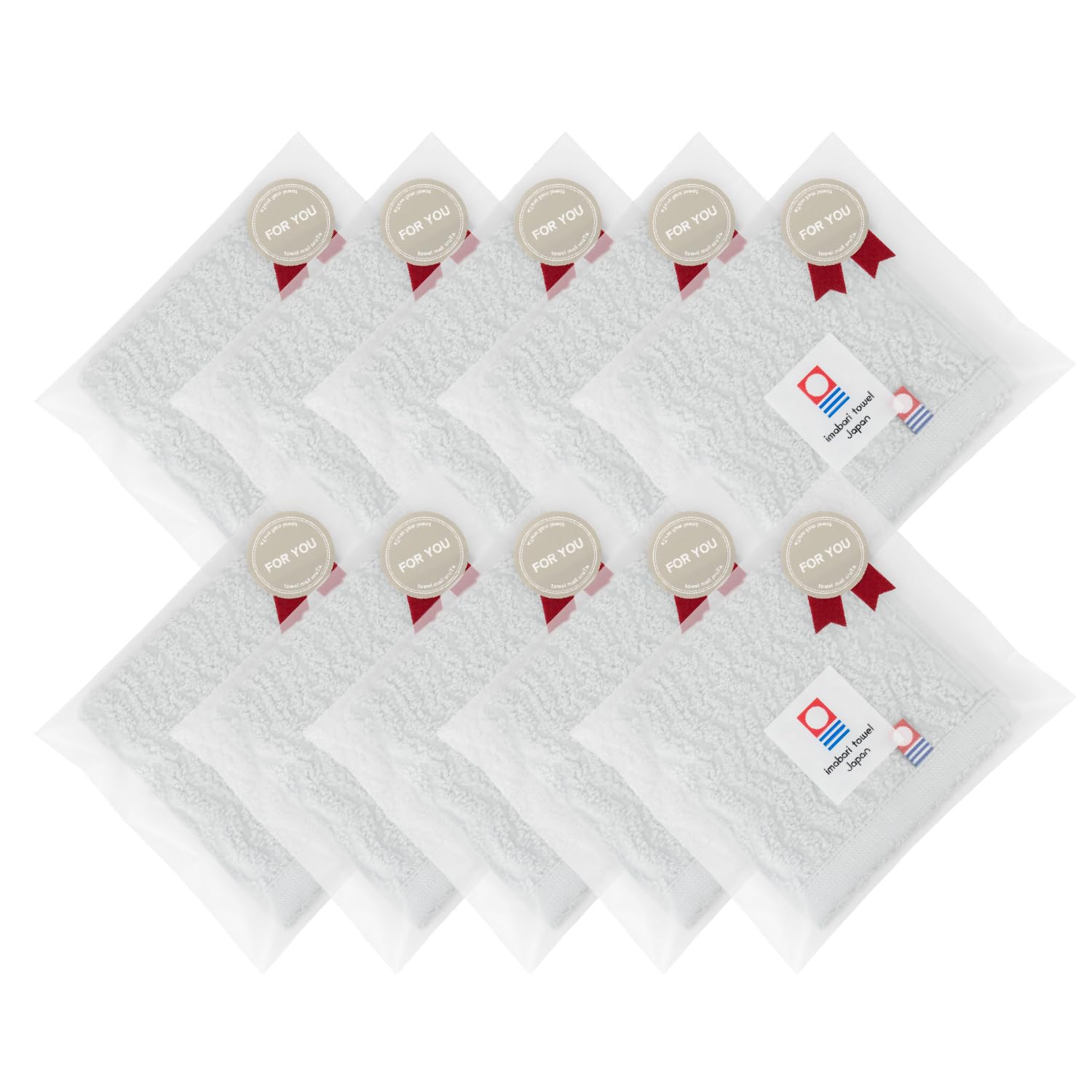 

OruTa Imabari Towel Handkerchiefs, Set of 10, Small Size, Women s, Individually Wrapped, Gift Set, 22 x 22 cm, Light Blue. Perfect for celebrations,