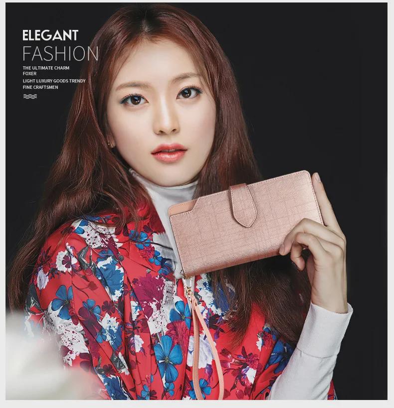 Women's 2024 Luxury Two-Layer Cowhide Long Clutch Wallet