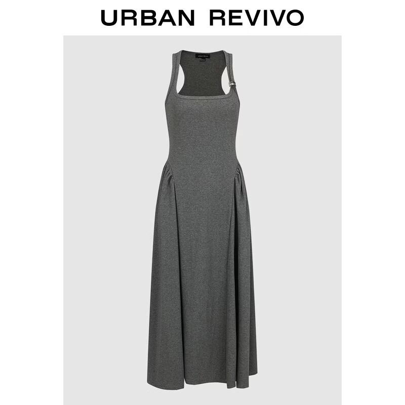 

UR Women s Pleated U-Neck Slim Dress S