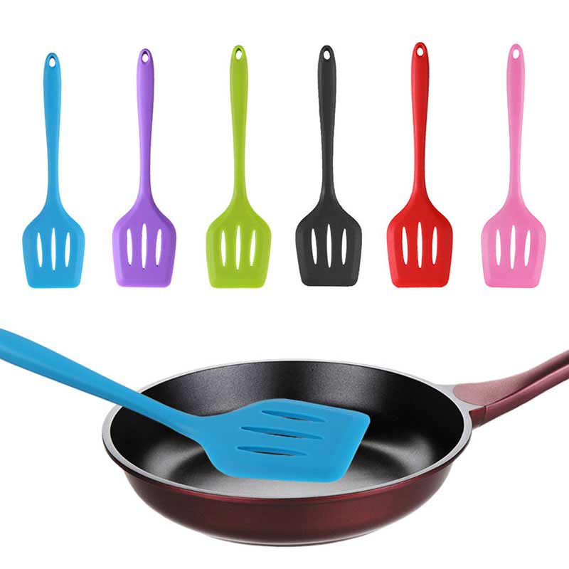 

PDTO Новый 1 шт. антипригарный силиконовый шлицевый шпатель Тернера флиппер кухонный инструмент для приготовления пищи