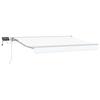 Manual Awning Frame with LEDs White 3.5 X 2.5 M