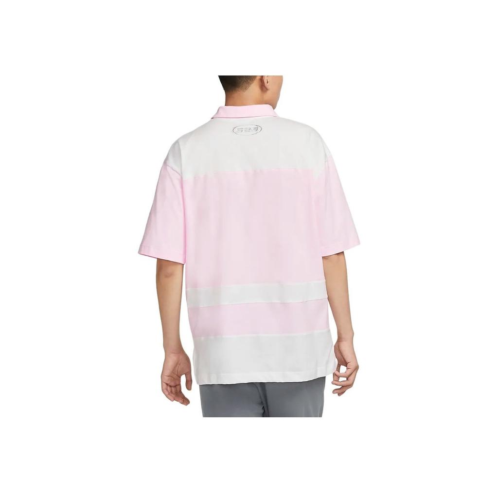 Nike Sportswear Color Block Short Sleeve Polo Shirt Men Tops Foam-Pink FN3694-125
