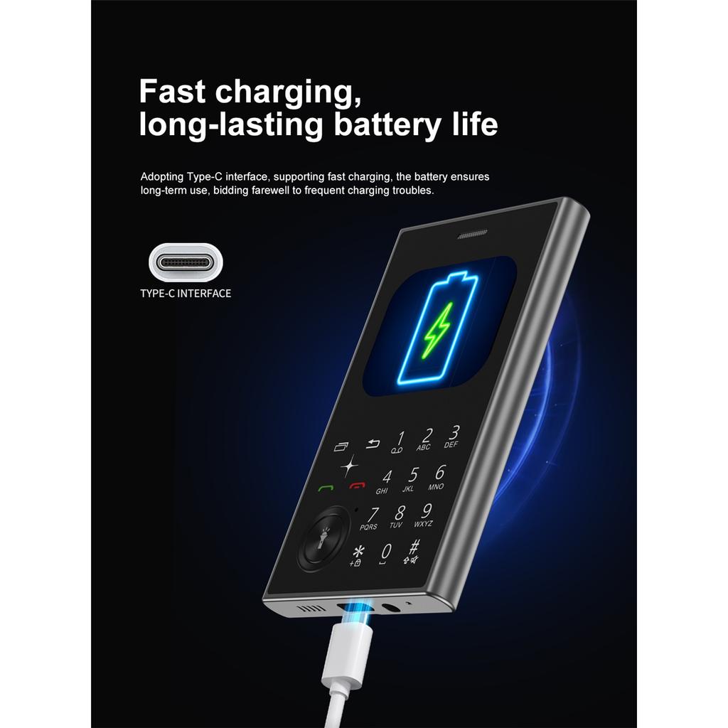 2 Pieces Stylish Mini 2G Mobile Phone