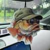 Super Cool Fish Hilton (Hotel Scent) Car Air Freshener Wearing Sunglasses and a Hat |   Rearview Mirror Hanger & Dual-Purpose Air Vent Clip |  