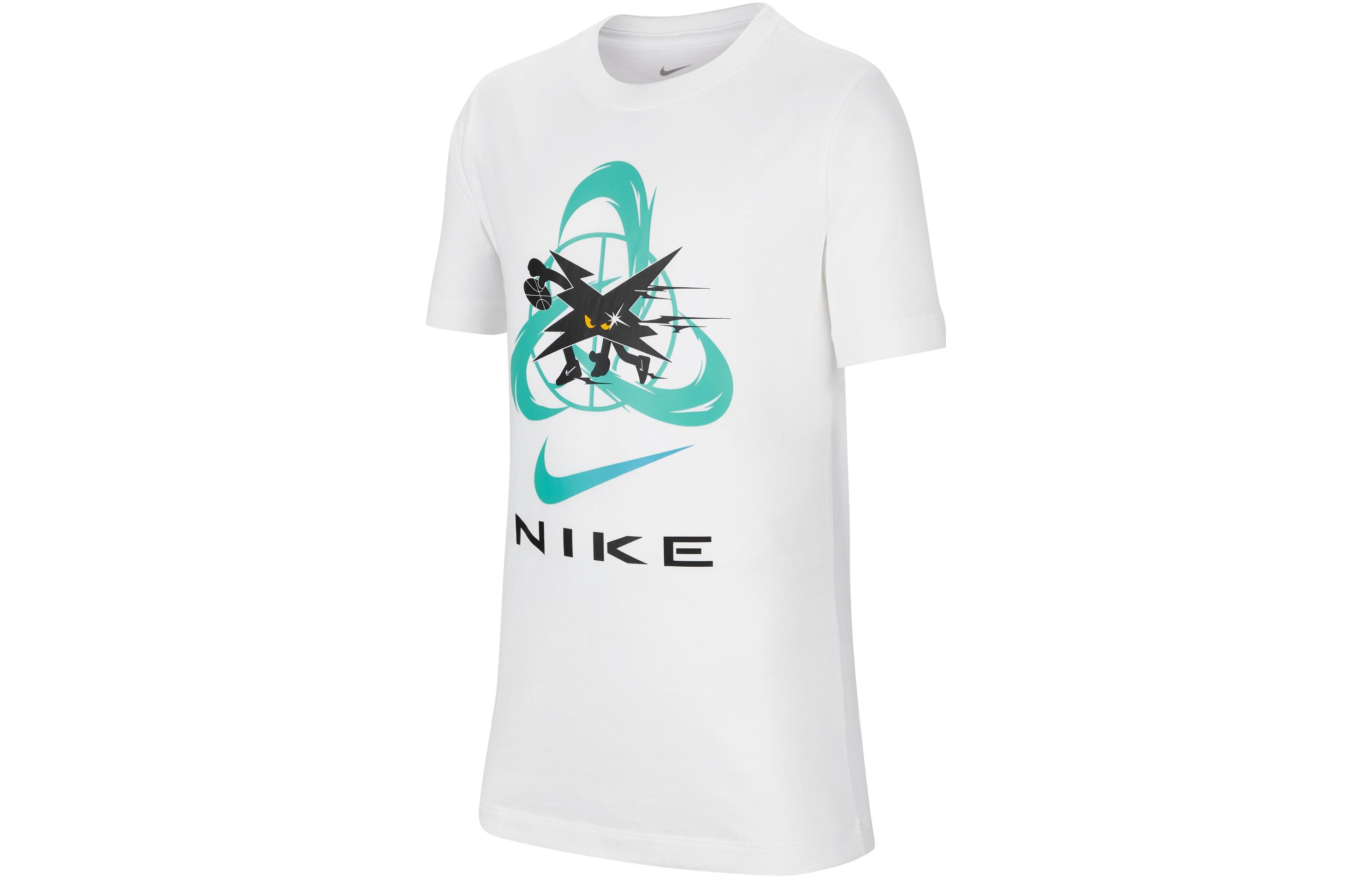 Nike SS23 T Shirt DRI FIT White Kids  FJ7232-100 S