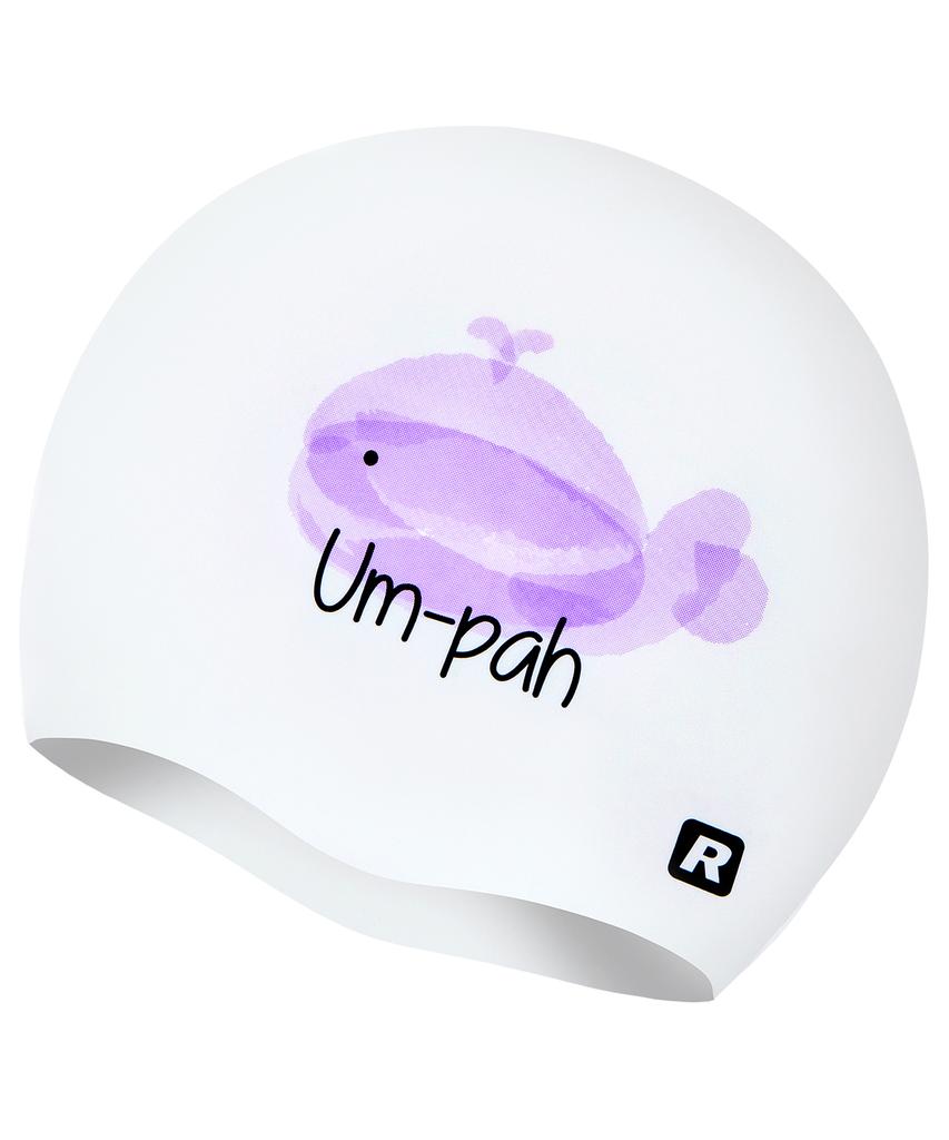 Laelliseupocheu [Oruc800 Pur] Whale Silicone Swim Cap Purple
