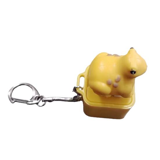 Portachiavi a Pulsante con Suono Realistico di Rana e Luce LED Giocattolo Carino per Alleviare lo Stress Souvenir Unico di Rana Regalo di Compleanno per Amanti delle Rane