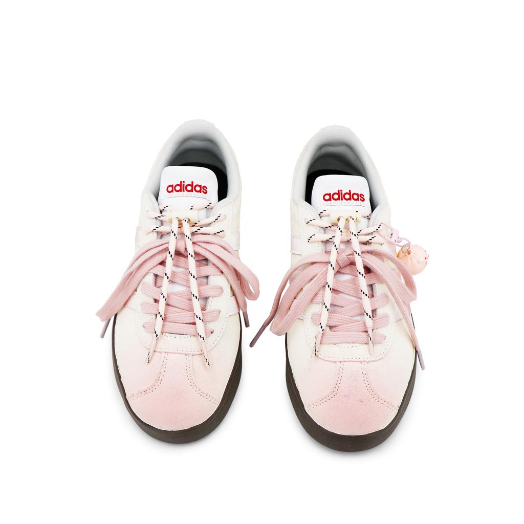 Adidas Neo Vl Court Classic Abrasion Resistant Low top Skateboard Shoes Unisex Beige Pink JS3003(Team17-)