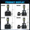 2 Stück 60000Lm 130W D1S D3S D2S D4S LED-Scheinwerferlampen 6500K Weiß D1R D2R D3R D4R Auto Turbo Licht mit dualem Kupferrohr-Lampenkörper