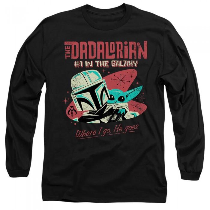 Star Wars Mens #1 Dadalorian Where I Go Long-Sleeved T-Shirt