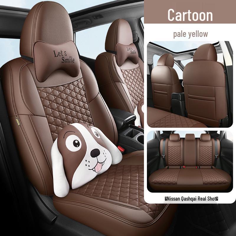Five-Seat Qashqai Full Leather SUV Cushion: All-Season, Full Surround Seat Cover.