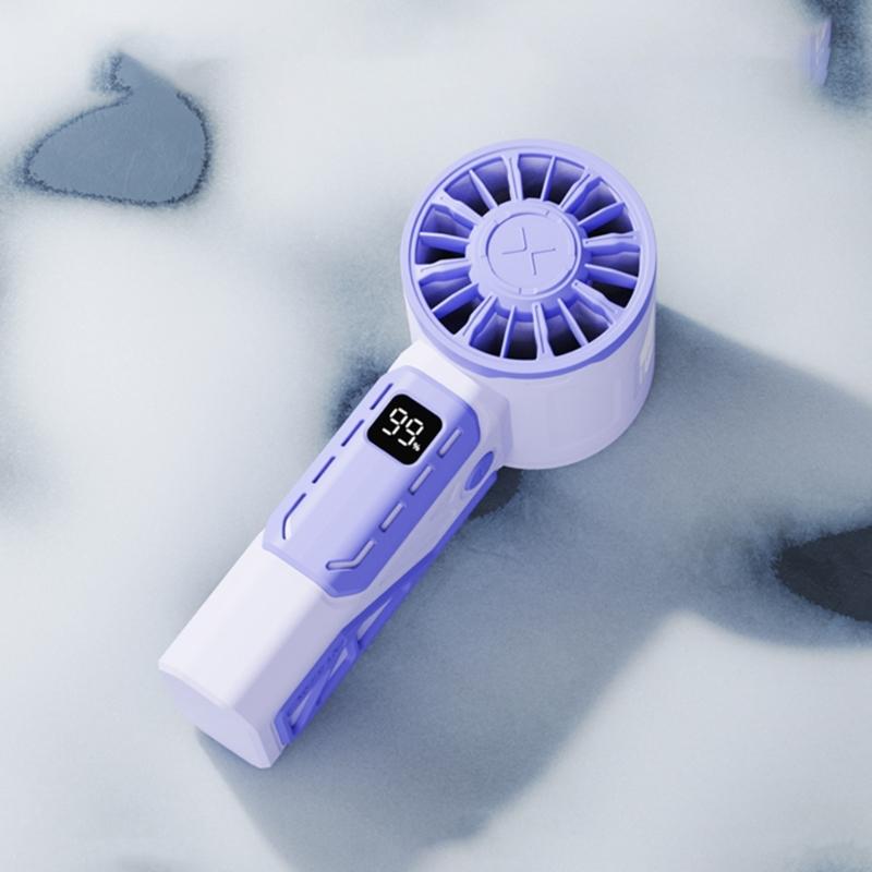 Portables Handheld Fan,Speed(1-100) Adjustable Small Fan,4000mAh Battery Rechargeable Personals Fan,Digital Display