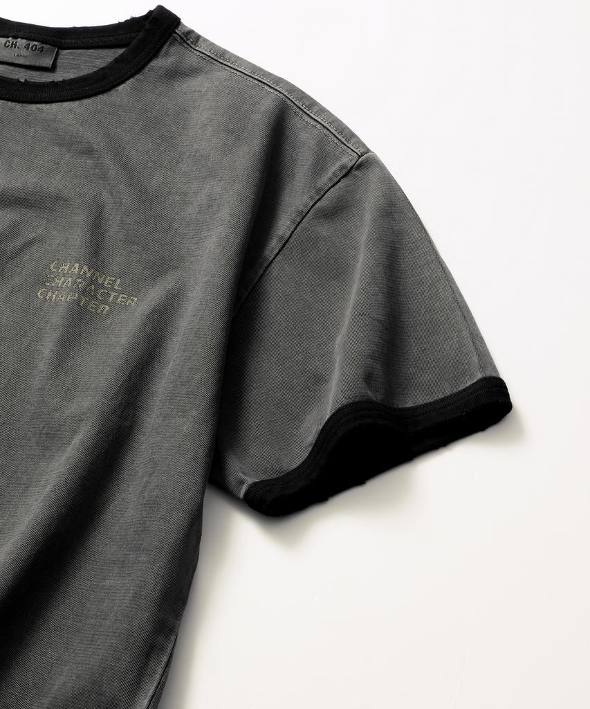 Ssieichisagongsa Signature Logo Pigment Ringer Tee Black
