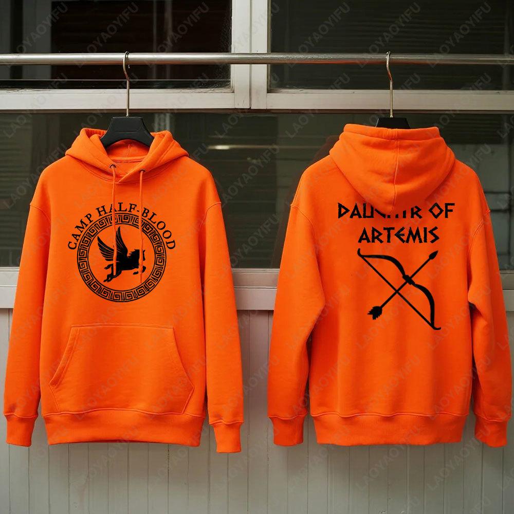 Camp Half Blood Hoodies Fall Winter Half Camp Game Men Women Orange Pullovers Percy Jackson Daughter Halloween Men Sweatshirt