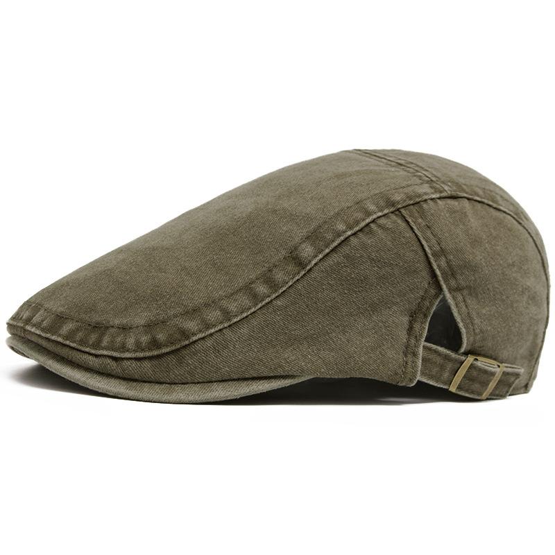 Hot sale Vintage Painter Beret washed cotton Unisex Fashion Visor Cap Casual Autumn Retro Solid Newsboy Hat Summer Adjustable