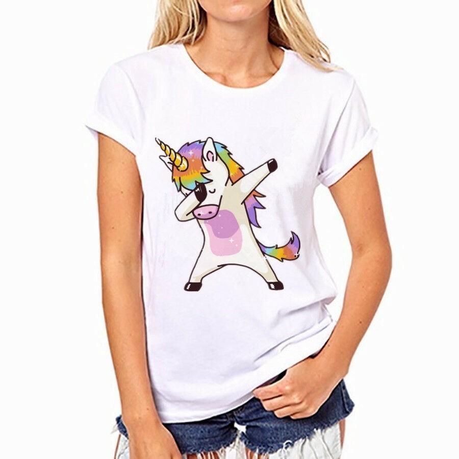 Divertida Dab Camiseta Baile Unicornio Perro Gato Oso Dabbing Tshirt Tee
