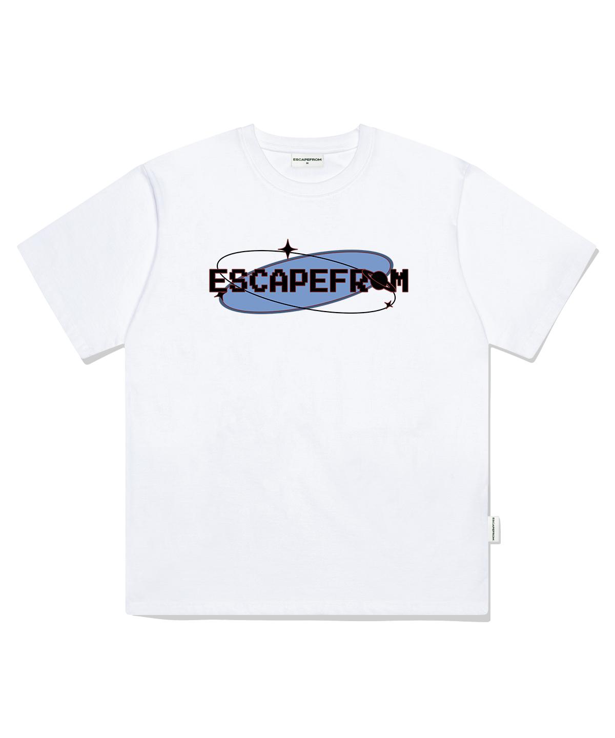 Escape From Planet Blue Logo Print Oversized Short Sleeve T-Shirt White L