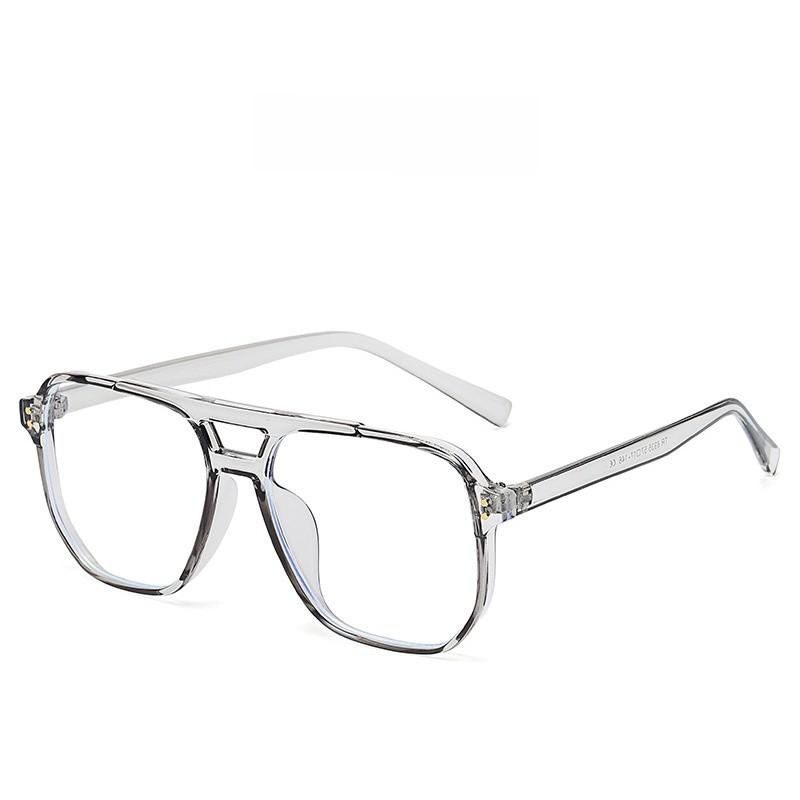 Tr90 Square Glasses Frame With Blue Light Blocking For Fashionable Commuting And Long Face Shapes