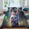 3D Tiger Rabbit Snake Pig Snail Unicorn Chick Fish Doona Duvet Quilt Cover Set