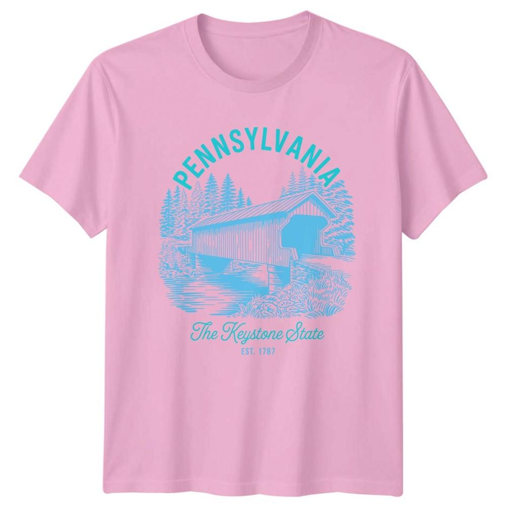 Pennsylvania Covered Bridge Keystone State US Landmark Unisexs Unisexs Graphic Tee