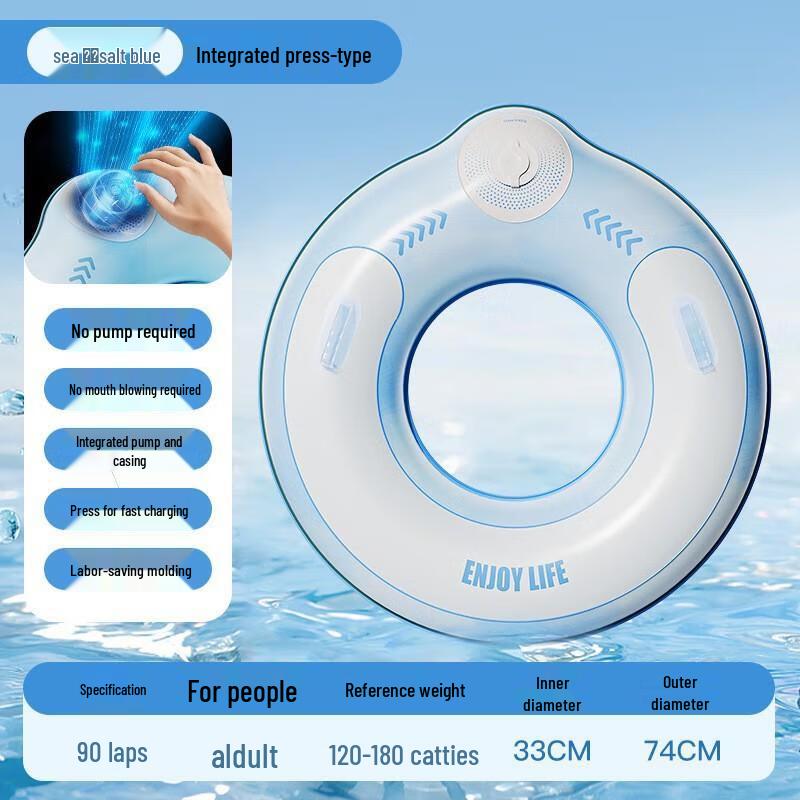 SenYing Double-Layer PVC Inflatable Swim Ring with Handles