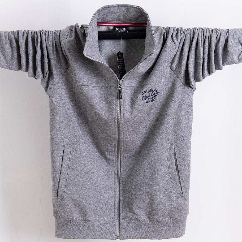 Men's Spring and Autumn Jacket Outdoor Sports Slim Thin Jacket Breathable Warm Running Zipper Sweatshirt Plus Size L-6XL