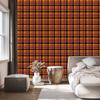 Halloween Orange and Rust Plaid Wallpaper for Living Room and Bedroom 50x1000